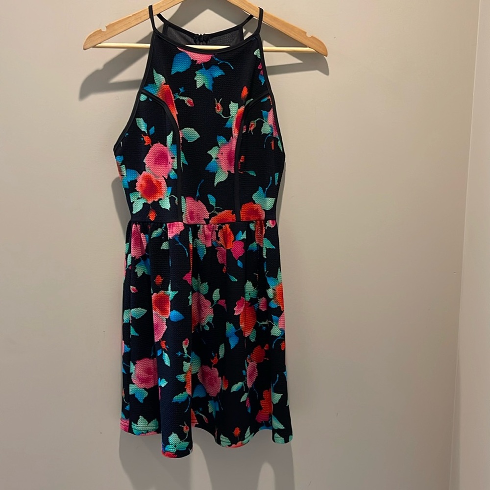 LORD & TAYLOR DESIGN LAB - Rose Corset A-Line Dress